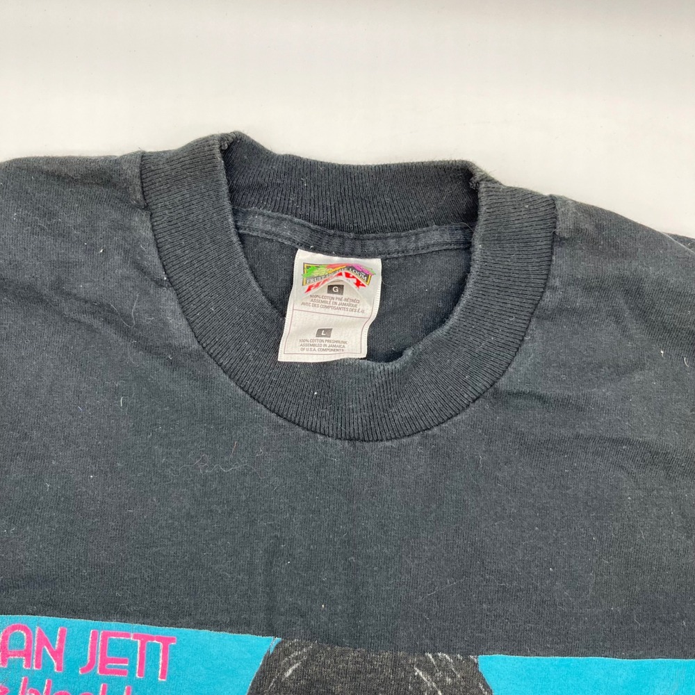90's Joan Jett and the Blackhearts Black Double Sided T Shirt Heavy Cotton Tag L - Picture 4 of 10